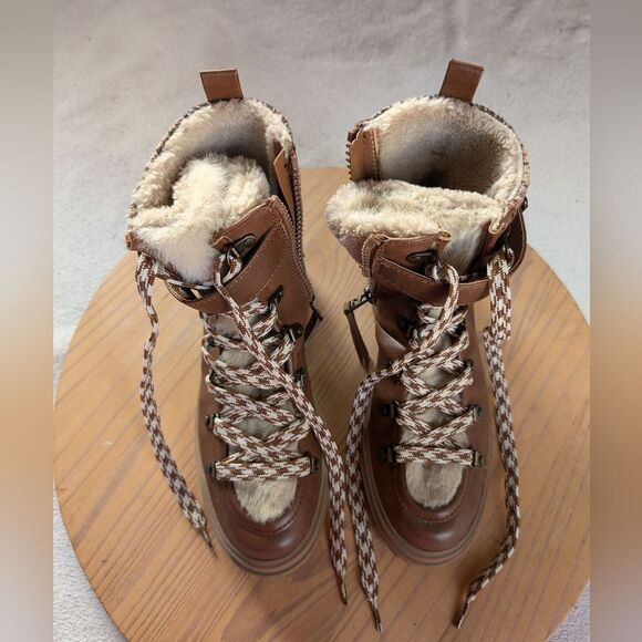Circus by Sam Edelman Fuzzy Hiking Boots Size 8 - Picture 10 of 12